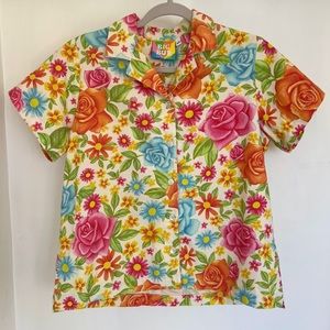 Big Bud Press pantry button-up in Vintage Wallpaper
